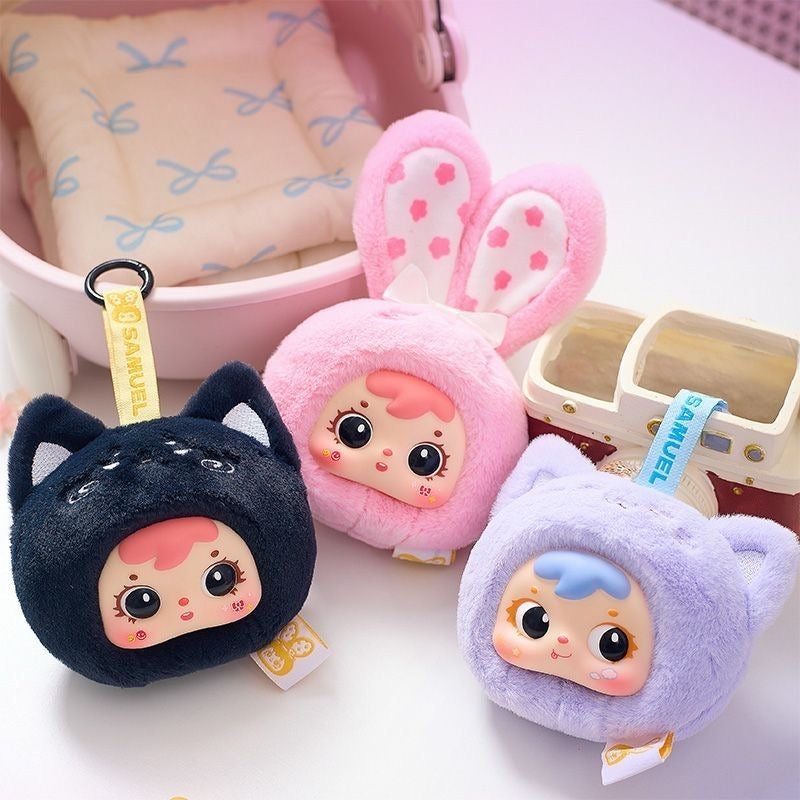 正規品-Blind box- Samuel -小動物ぬいぐるみペンダント (目は360度回転する)