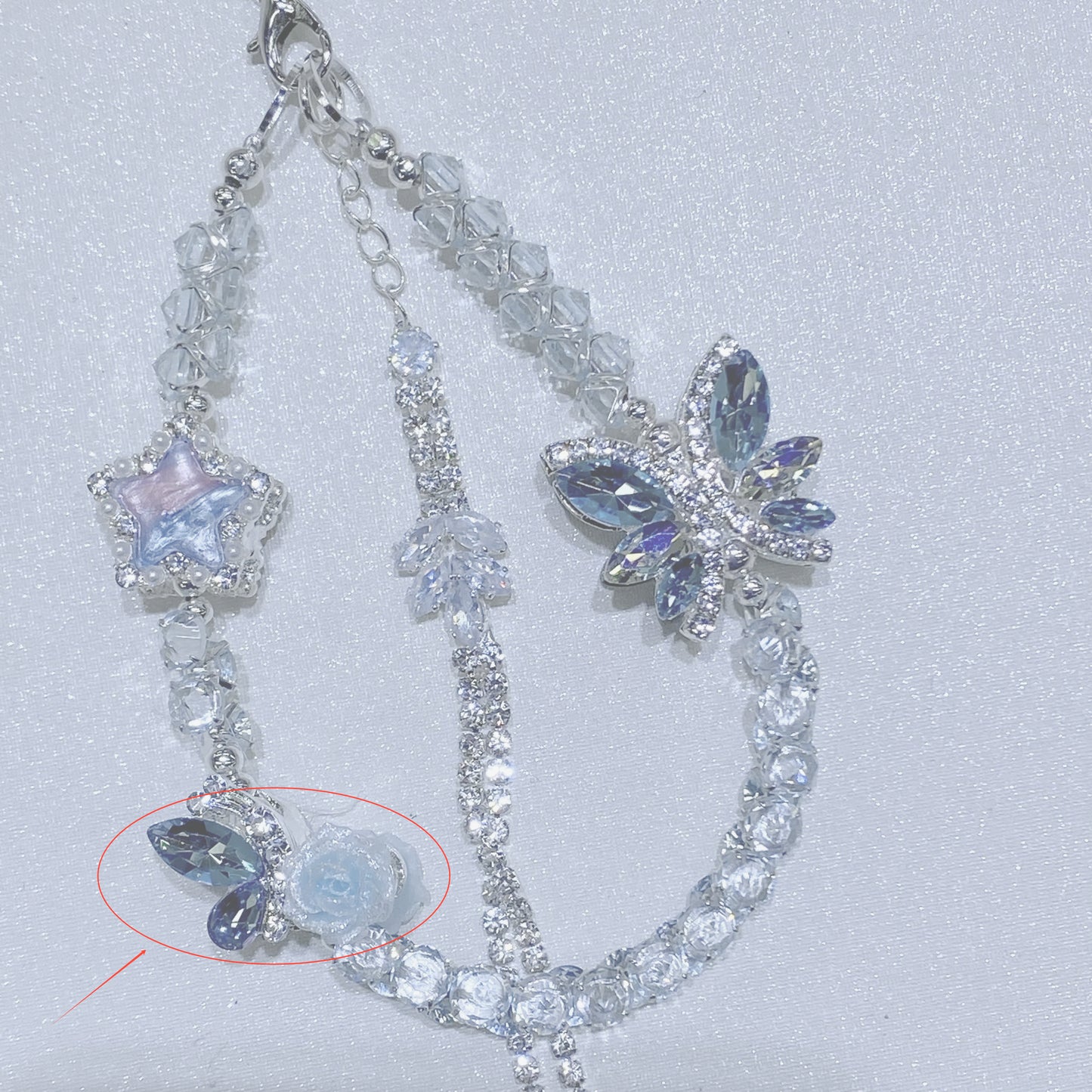 05-23 新作【P009c】バラRose- 合金+両面ピカピカジルコニア+銅 高品質 -パーッ