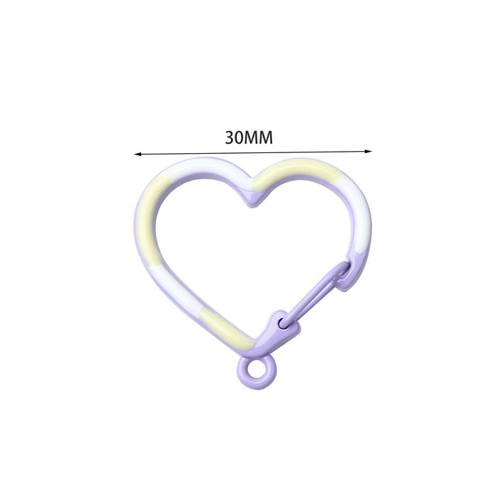 06-20 新作 - 【P0081】多彩ハートカラビナ-パーツ