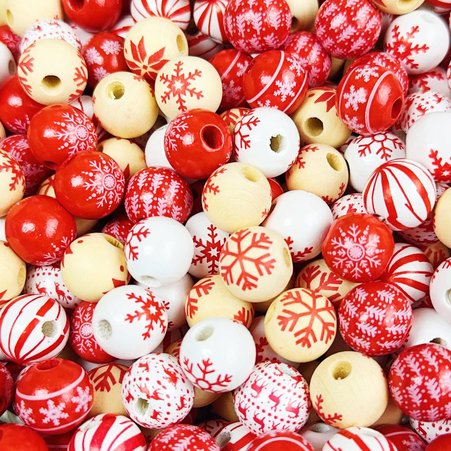 11-08 新作 - 【P0185】Xmasの木製ビーズ-ビーズ