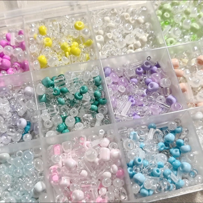 08-03【多色小さい米珠】(開封後の返品・交換はできません)-【ペアペア】