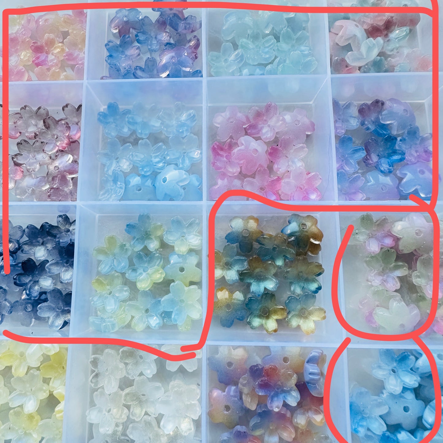 <福袋0001>ビーズ-花球 & しずく形&桜&铃兰&SPの福袋＆多種類&配信中で開封