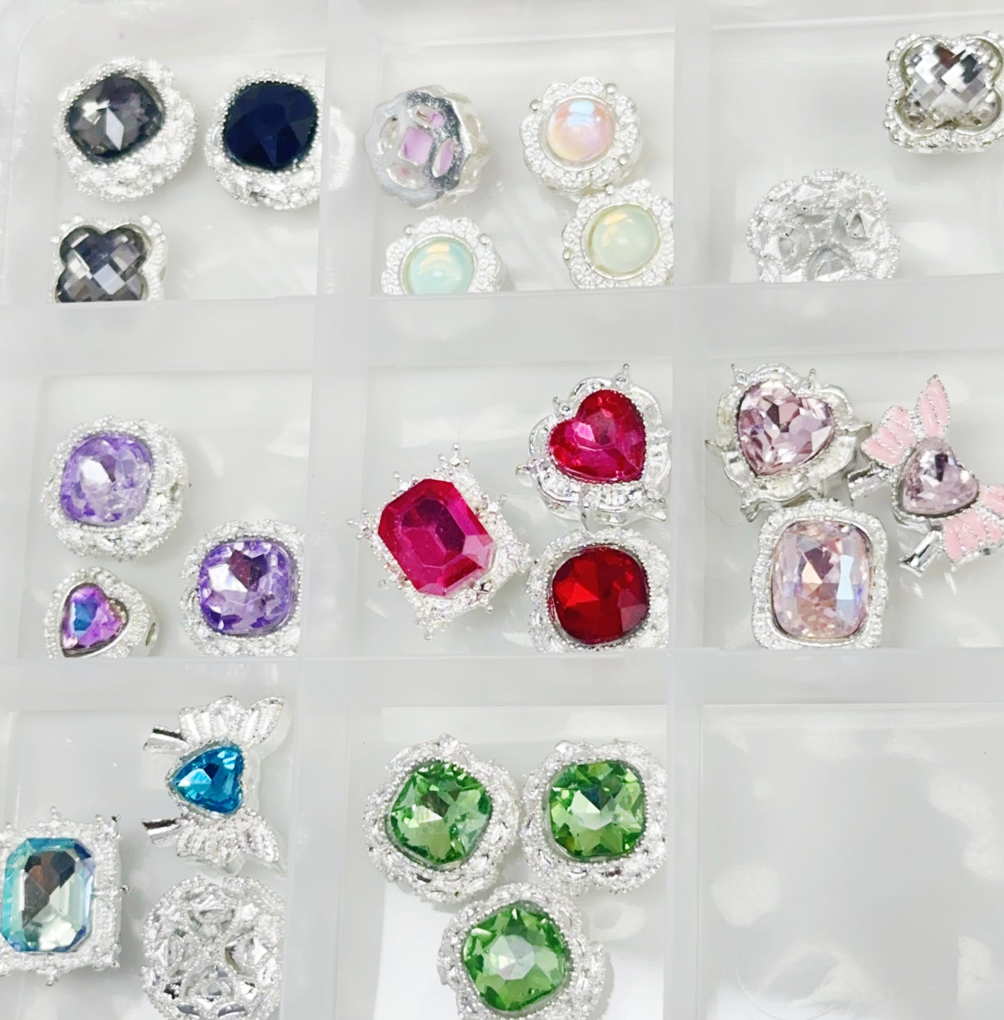 【Live開封】多孔パーツ-1袋3個-キラキラパーツ マイクカラー【願いの色+1、ペア+1】