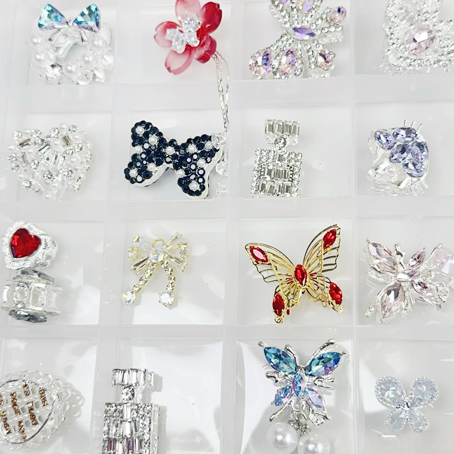 【LIVE開封】1袋1個-両面高品质-合金ジルコニア-パーツ-1袋1個-キラキラパーツ【願いの色+1、ペア+1】