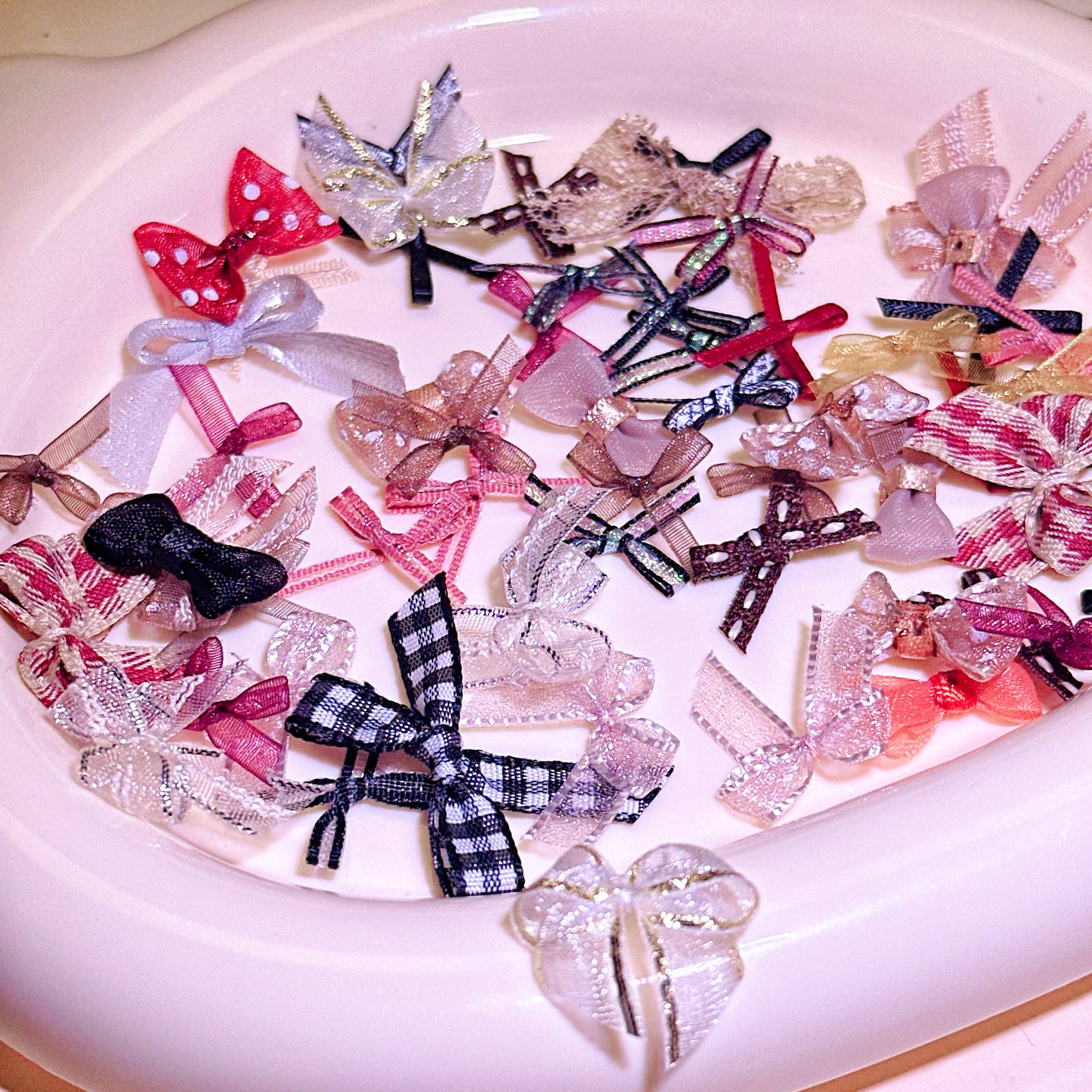 06-09 新作 - 【P0057】高品質-夢幻レース手作りのリボン-パーツ