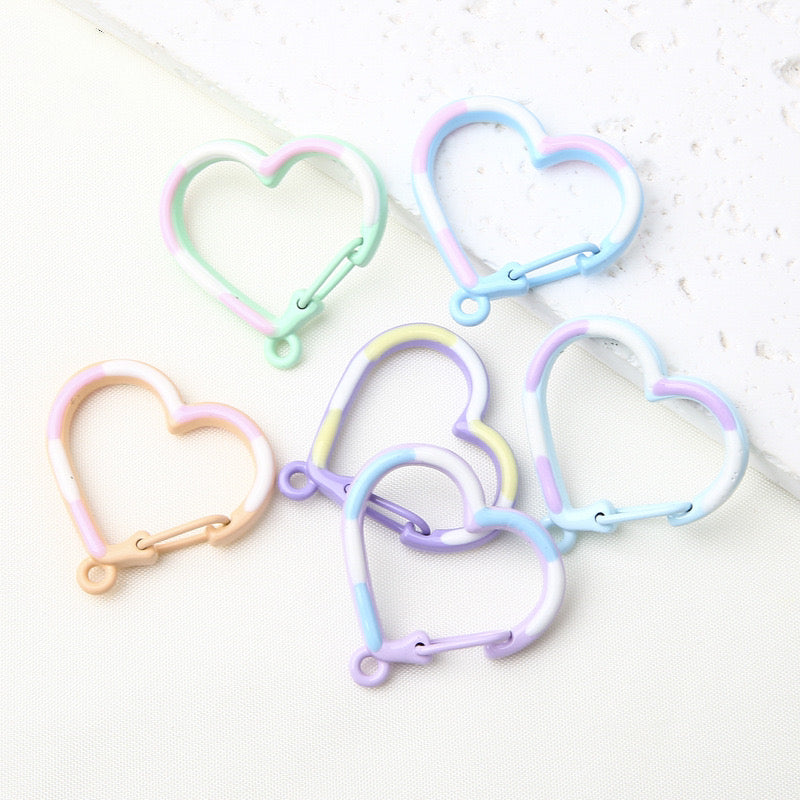 06-20 新作 - 【P0081】多彩ハートカラビナ-パーツ