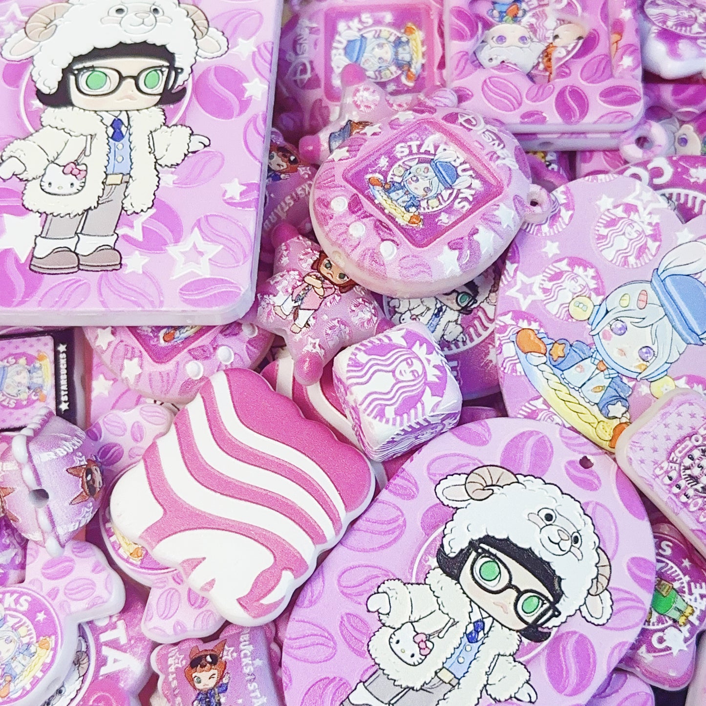 11-16 <福袋00261>ピンク紫スターバックス-popmart福袋＆多種類&配信中で開封