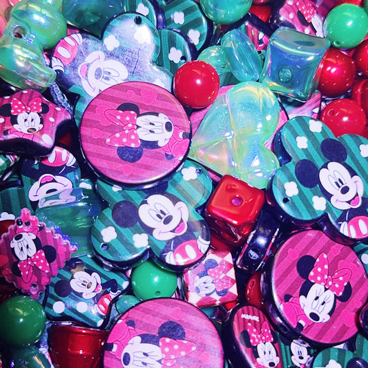 07-04 新作<福袋00046> 赤緑の古典的なミッキーミニーの福袋＆多種類&配信中で開封