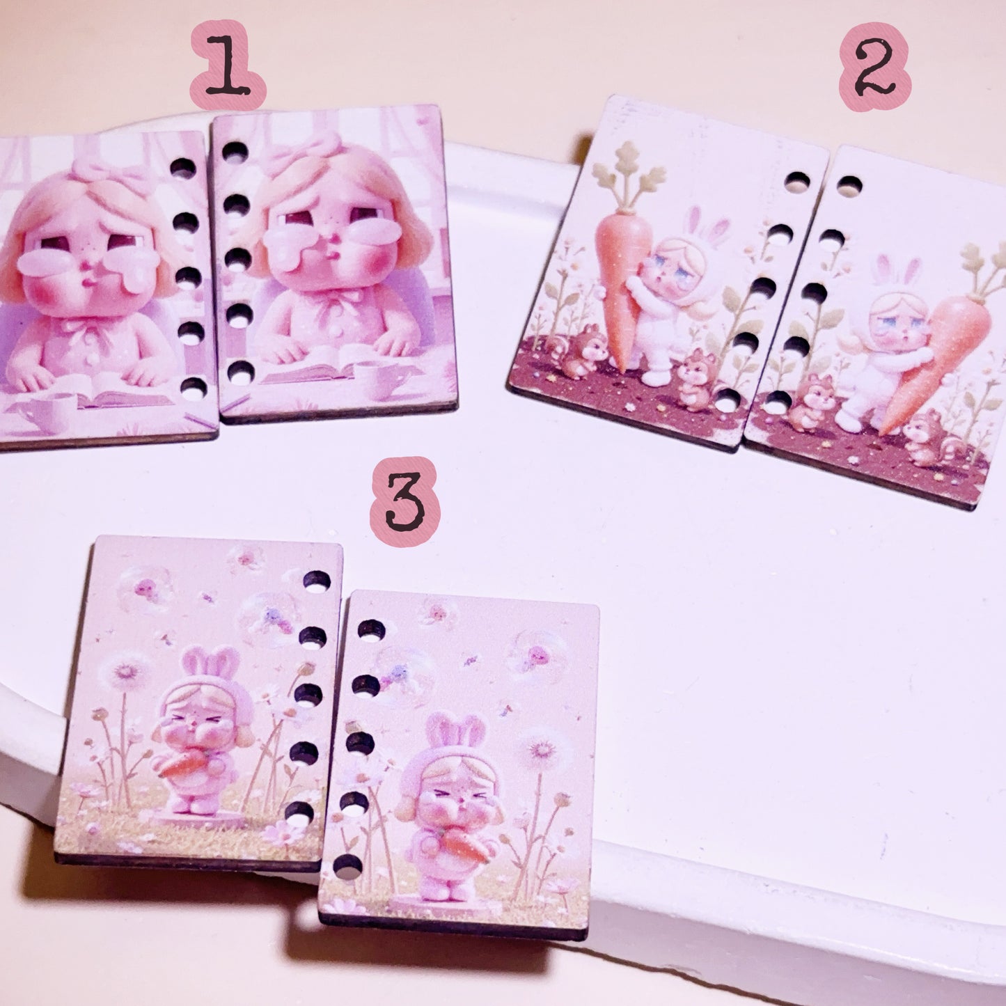 07-07 新作 - 【P0098】crybaby木質小さな本-ビーズ