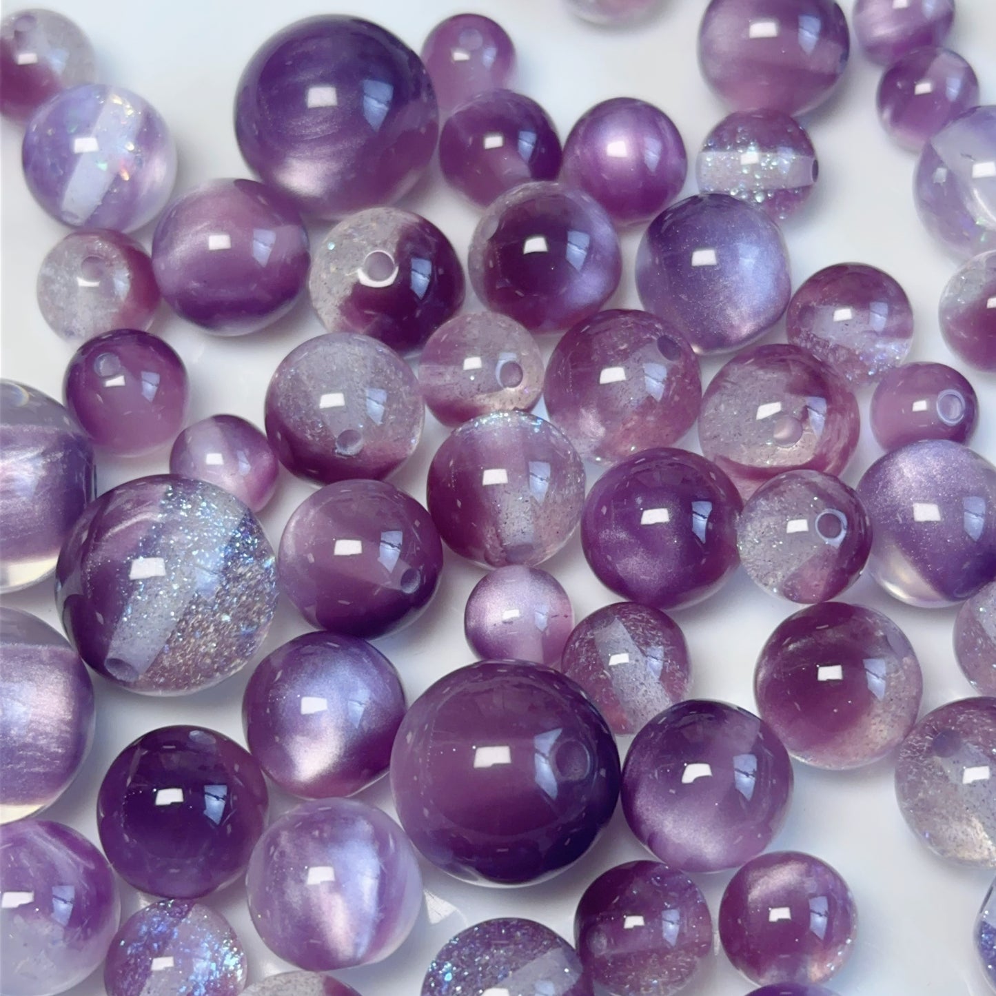 12-01 新作 - 【P0210】樹脂レジン-大きい小さなビーズ-樹脂レジンビーズ”