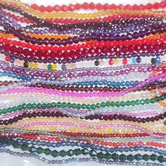 【Live開封】1袋/1本 濃い色 ダークカラー - 2-3-4-6mm - キラキラ ビーズ