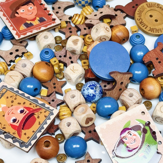 09-07 新作<福袋00146>おもちゃ総動員木質ビーズの福袋＆多種類&配信中で開封
