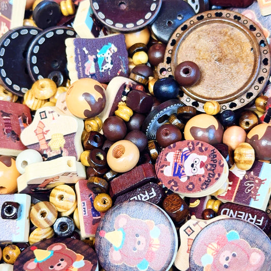 09-12 新作<福袋00154>秋の木質ビーズの福袋＆多種類&配信中で開封