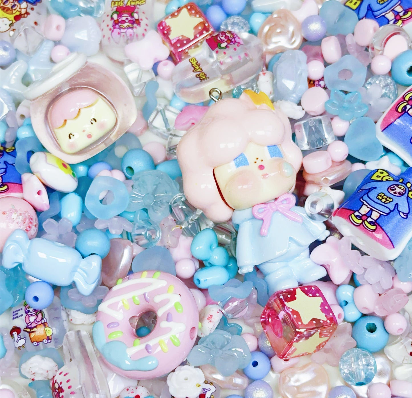 09-14 新作<福袋00158>ピンクの青小さなビーズの福袋＆多種類&配信中で開封