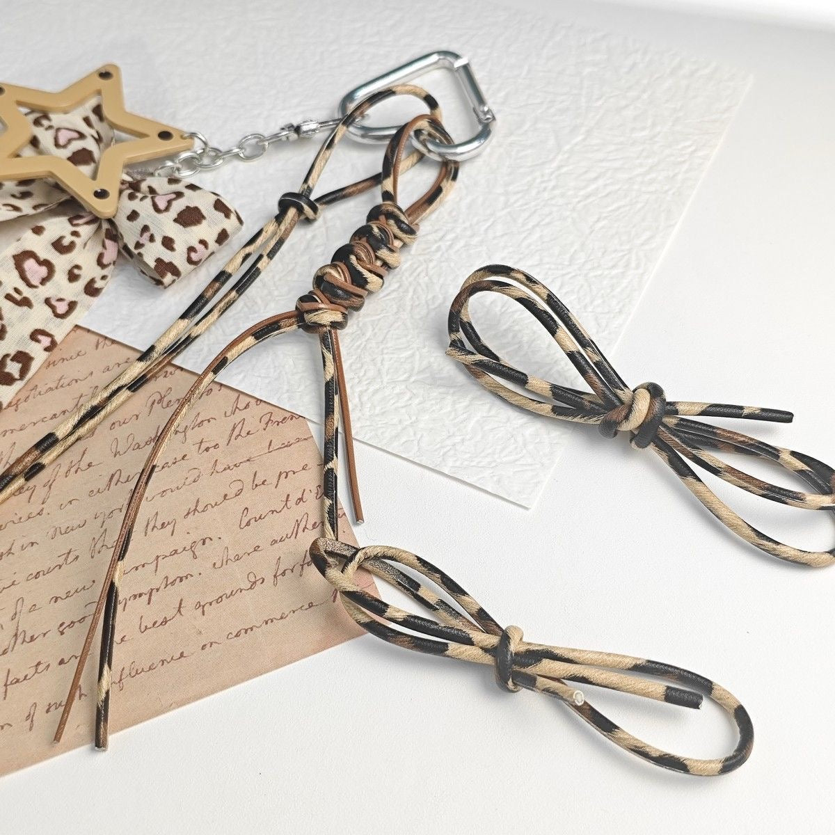 10-07 新作 - 【P0166】茶色革ひも-パーツ