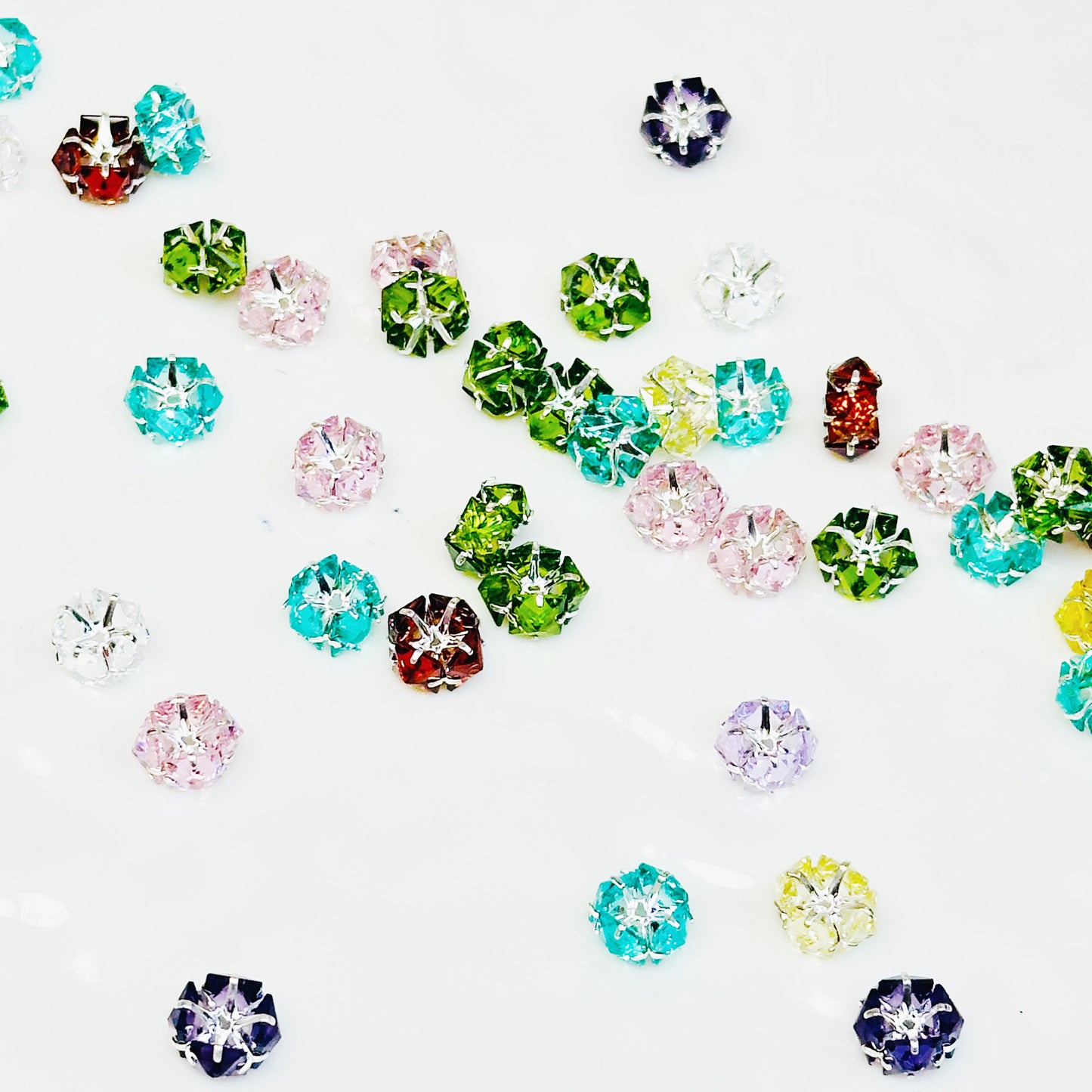 10- 12 新作 - 【P0169】両面ジルコン-パーツ